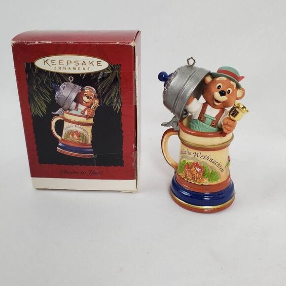 Vintage Cheers to You,1994 Christmas Hallmark Collectible Ornament - Picture 1 of 4